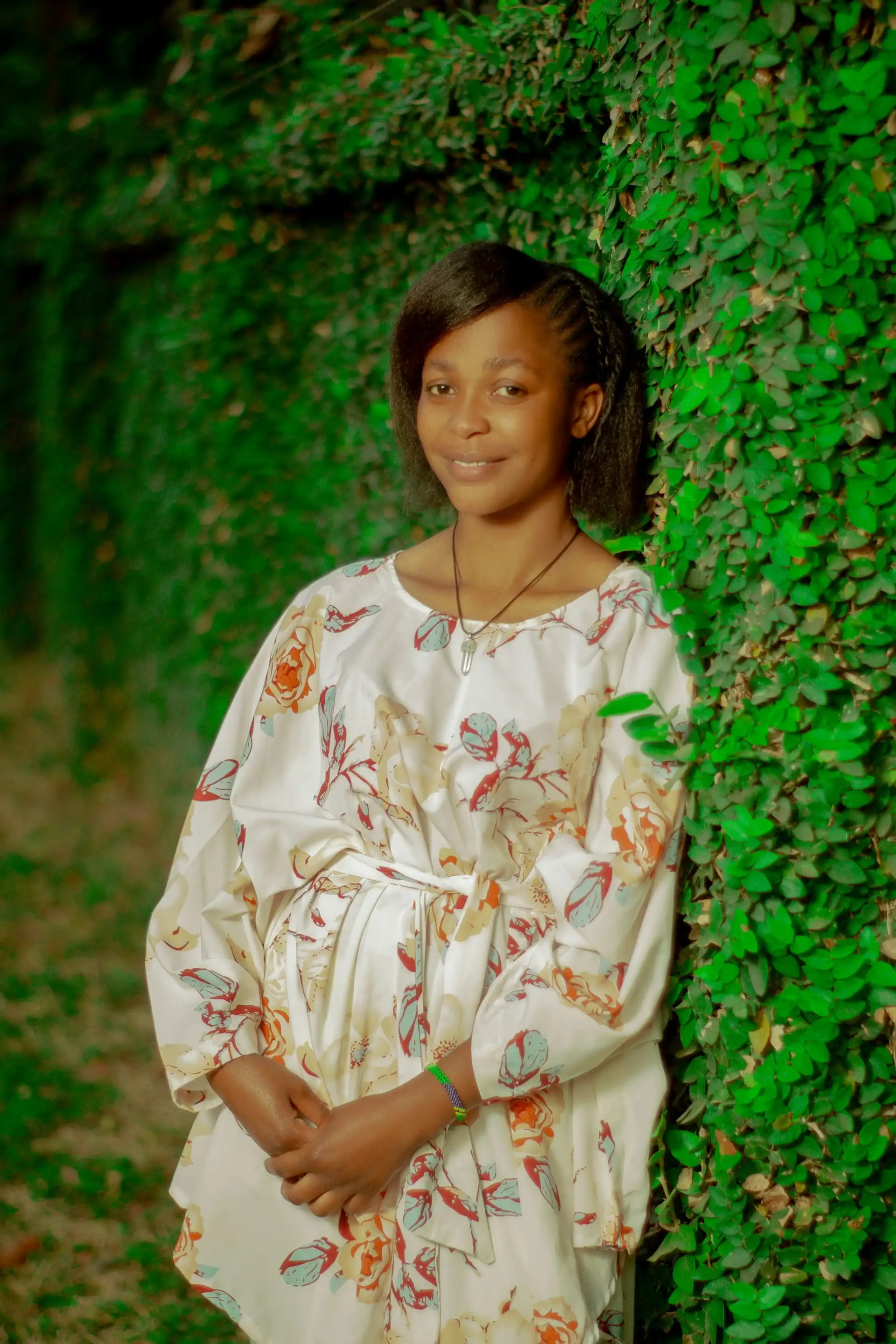 Daughter of a resident smiling